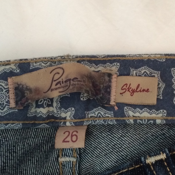 PAIGE dark denim "skyline" bootcut jeans - Picture 2 of 3